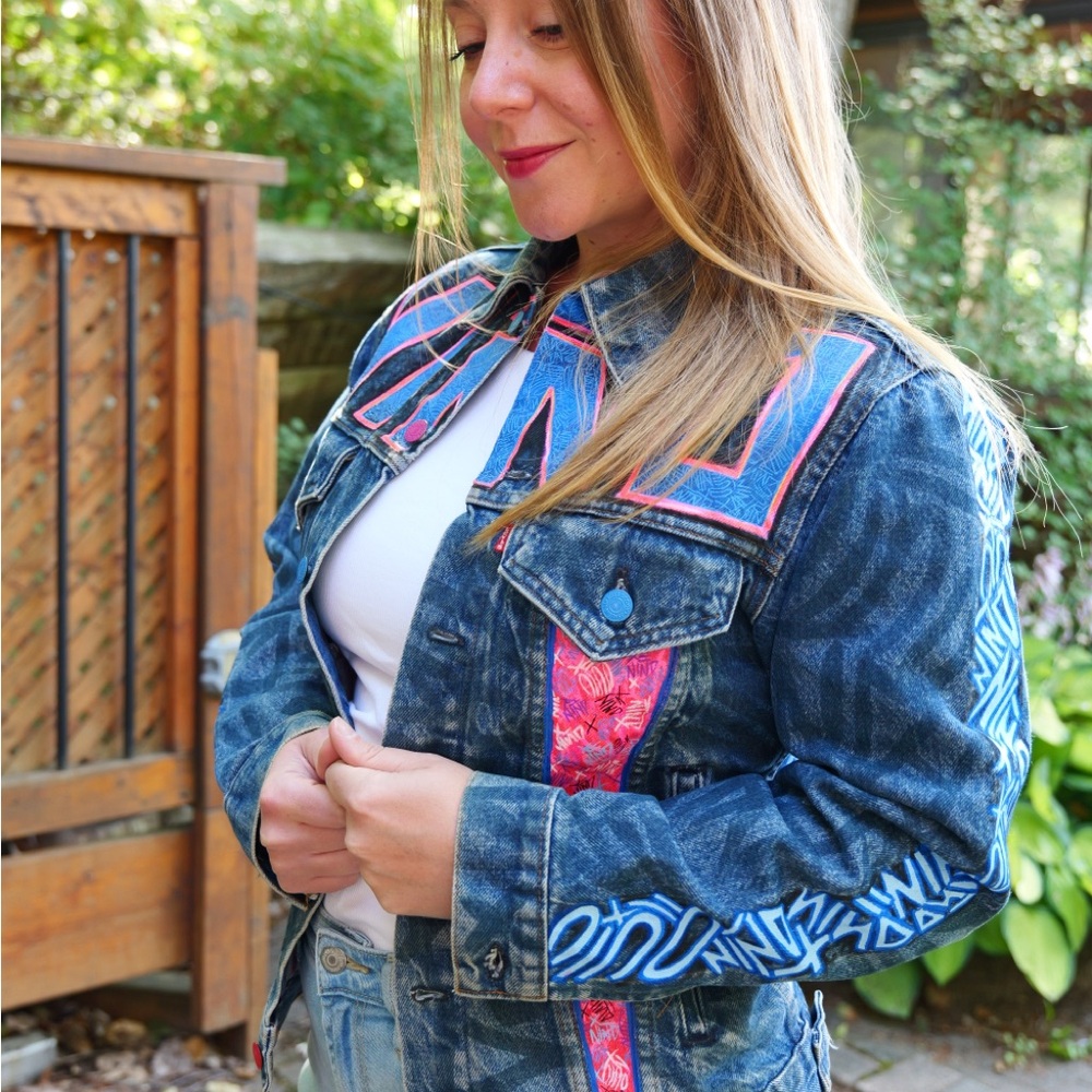 Vintage Pop Art graffiti Levi’s Colorful Denim Jacket